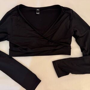 Bloch Black Long Sleeve Crop Top